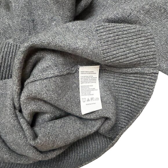 IZOD Premium Essentials Men's Size L Crew Neck Cotton Blend Soft Sweater Grey NW - Picture 4 of 8